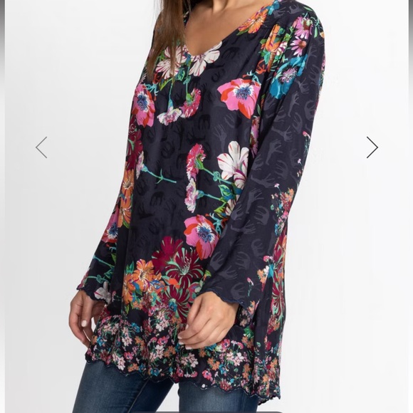 JOHNNY WAS OASIS TANDIS BLOUSE Top Multicolor Size Large - Picture 2 of 10